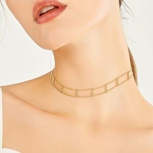 - 18K Gold Vermeil dollars 💵  choker necklace